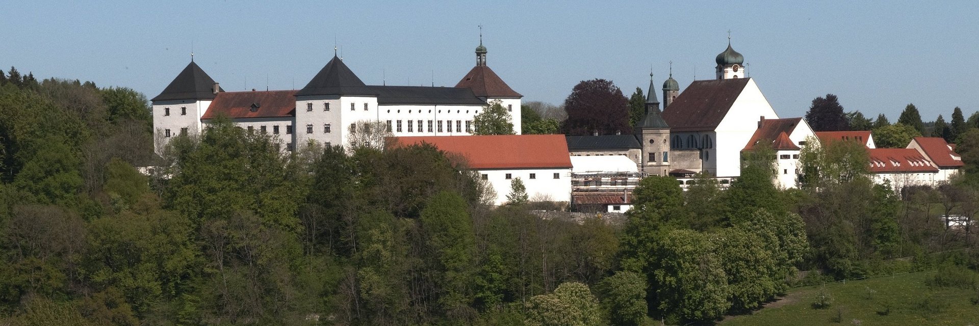 Blick auf das Schloss in Wolfegg