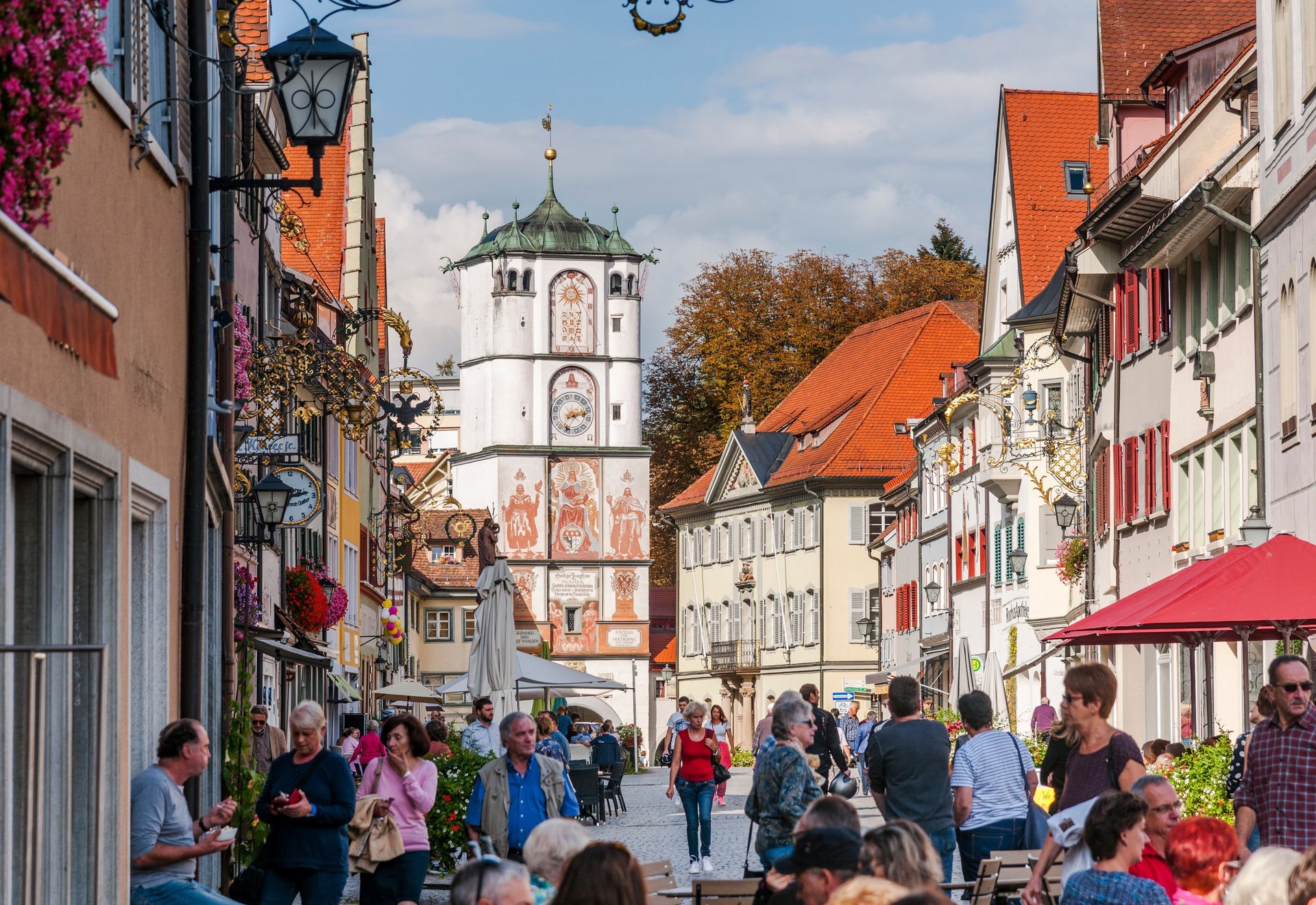 Reges Treiben in der Herrenstrasse in Wangen