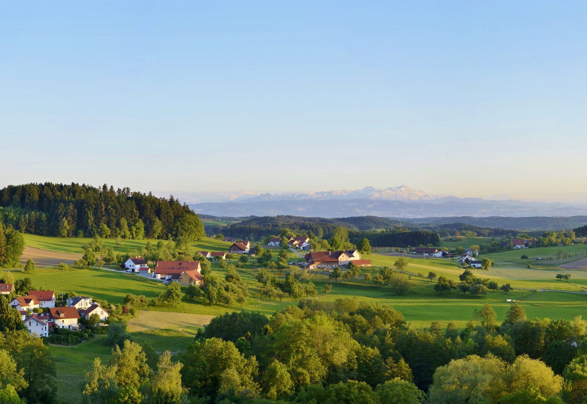 Panoramablick auf Bodnegg