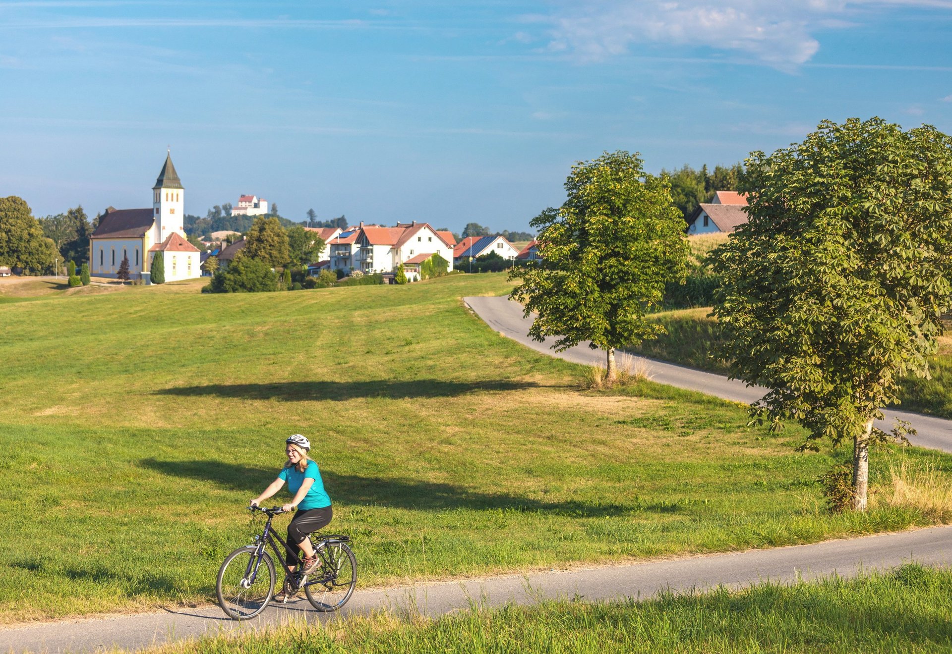 Radlerin auf Radtour