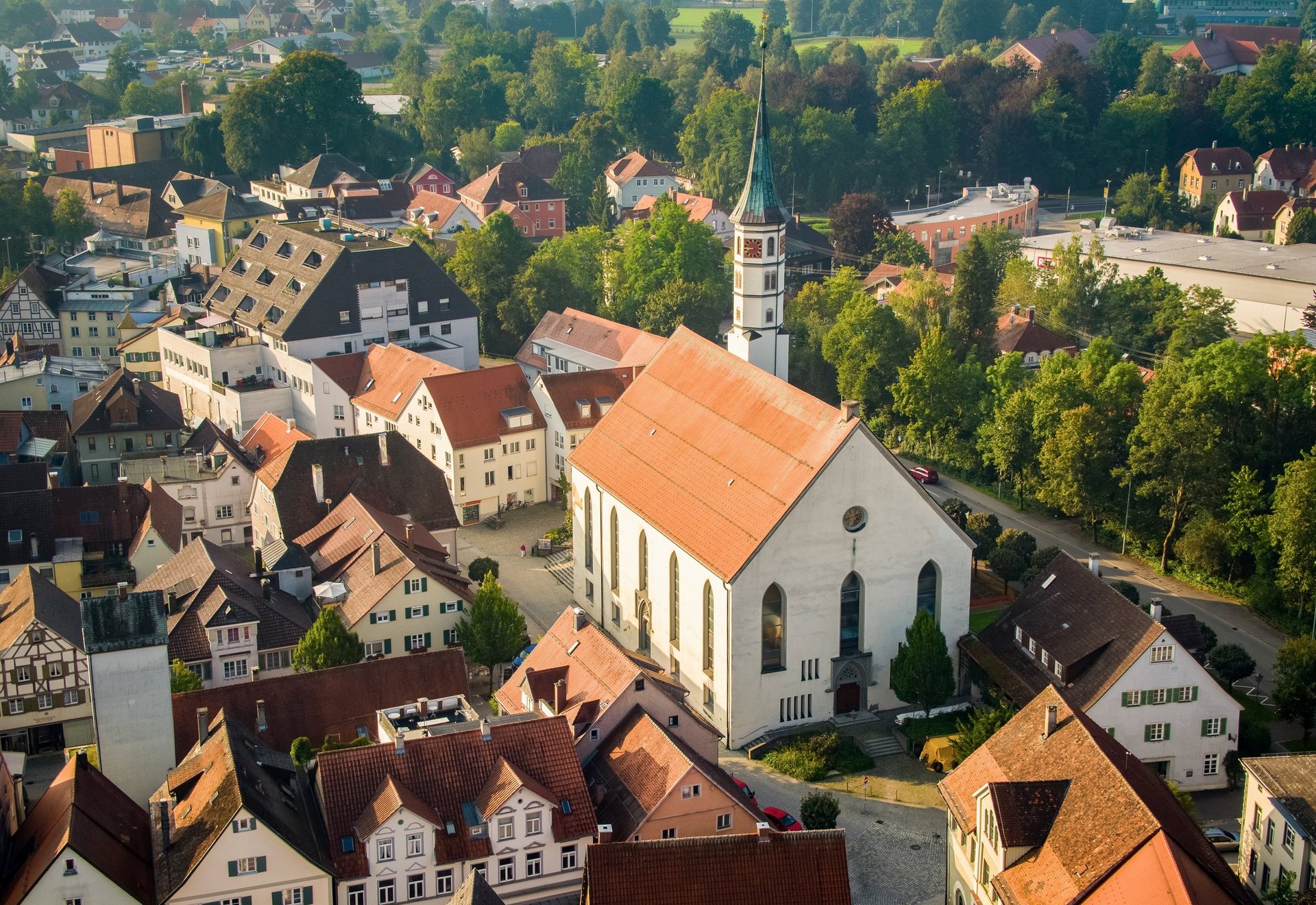 Evangelische Kirche in der Altstadt Leutkirchs 